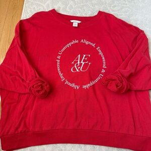 Red AE&U Graphic Sweatshirt